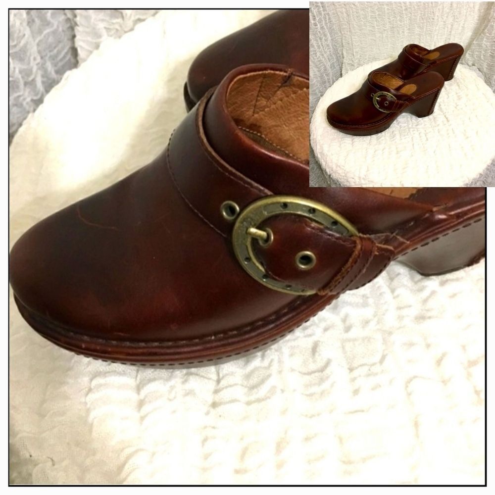 Ariat Brown Leather Clogs Size 7.5